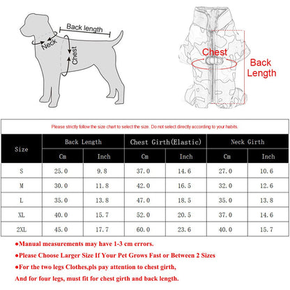 Wärmende & Wasserdichte Winterjacke für Hunde mit Reflektierenden Streifen