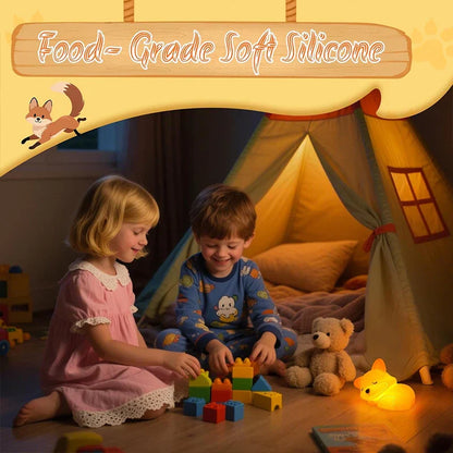 Silikon Nachtlicht | Wiederaufladbar, Dimmbar & Timer-Funktion | Niedliche Geschenkidee für Kinder & Erwachsene