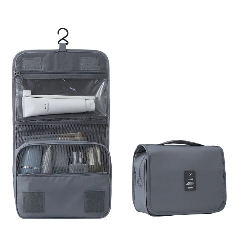 Kompakte Reise-Toilettenartikel-Tasche | 6 Fächer & Feuchtigkeitsfach | Vielseitiges & Wasserabweisendes Polyester