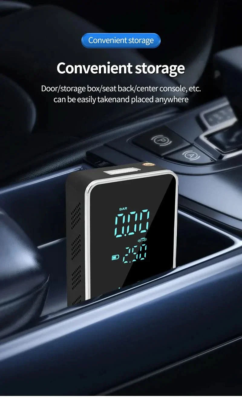 Tragbare kabellose Luftpumpe mit Touchscreen – 150psi Luftpumpe für Autos und Fahrräder