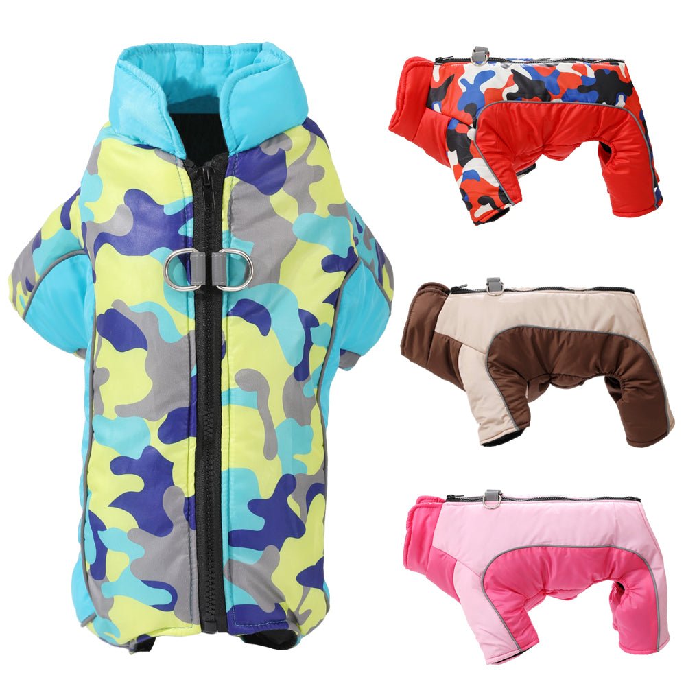 Wärmende & Wasserdichte Winterjacke für Hunde mit Reflektierenden Streifen