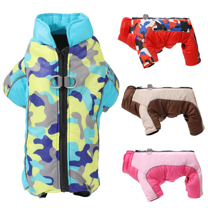 Wärmende & Wasserdichte Winterjacke für Hunde mit Reflektierenden Streifen