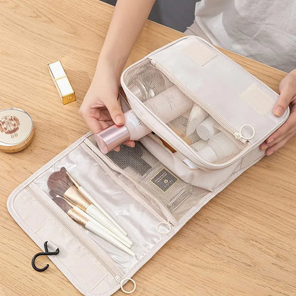Kompakte Reise-Toilettenartikel-Tasche | 6 Fächer & Feuchtigkeitsfach | Vielseitiges & Wasserabweisendes Polyester