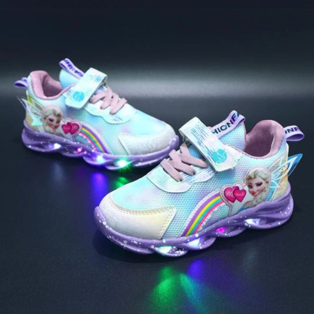 Leuchtende Prinzessinnen-Sneaker für Kinder mit LED-Design