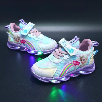 Leuchtende Prinzessinnen-Sneaker für Kinder mit LED-Design