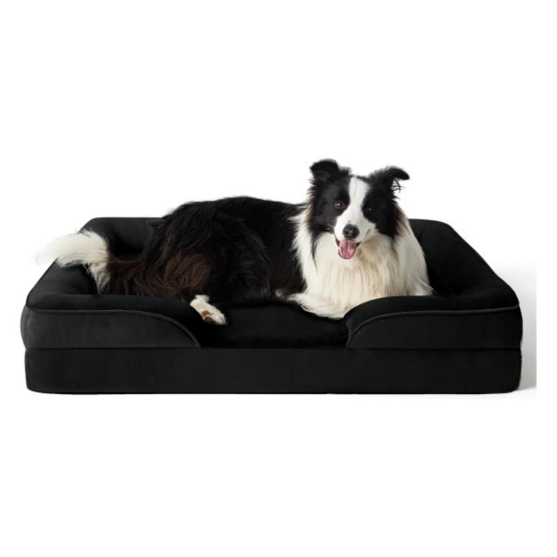 Orthopädisches Hundebett mit abnehmbarem Samtbezug