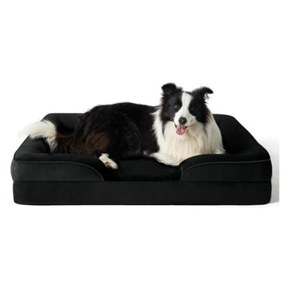 Orthopädisches Hundebett mit abnehmbarem Samtbezug