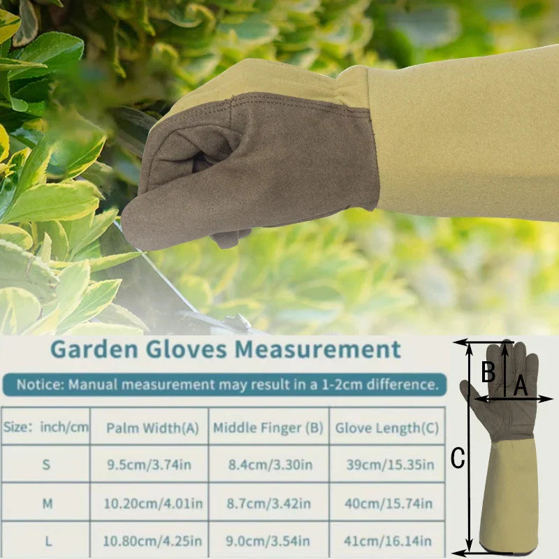 Dornensichere & Atmungsaktive Lange Rosen-Gartenhandschuhe für Frauen | 1 Paar