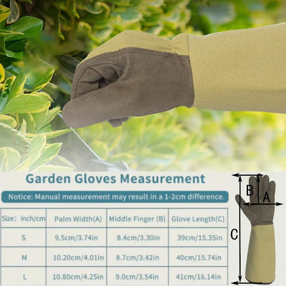 Dornensichere & Atmungsaktive Lange Rosen-Gartenhandschuhe für Frauen | 1 Paar