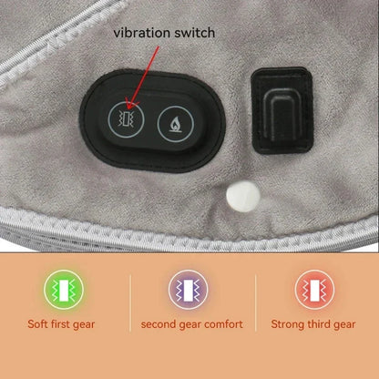 Wärme Nacken- & Schulter-Massager | USB-Heizkissen mit Vibration | 3 Temperatureinstellungen & Timer | Weiches Plüschdesign