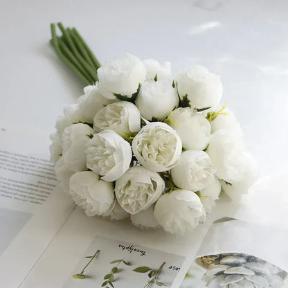 Seiden-Pfingstrosen-Bouquet - Liebesgeschichte