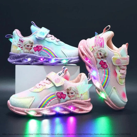 Leuchtende Prinzessinnen-Sneaker für Kinder mit LED-Design