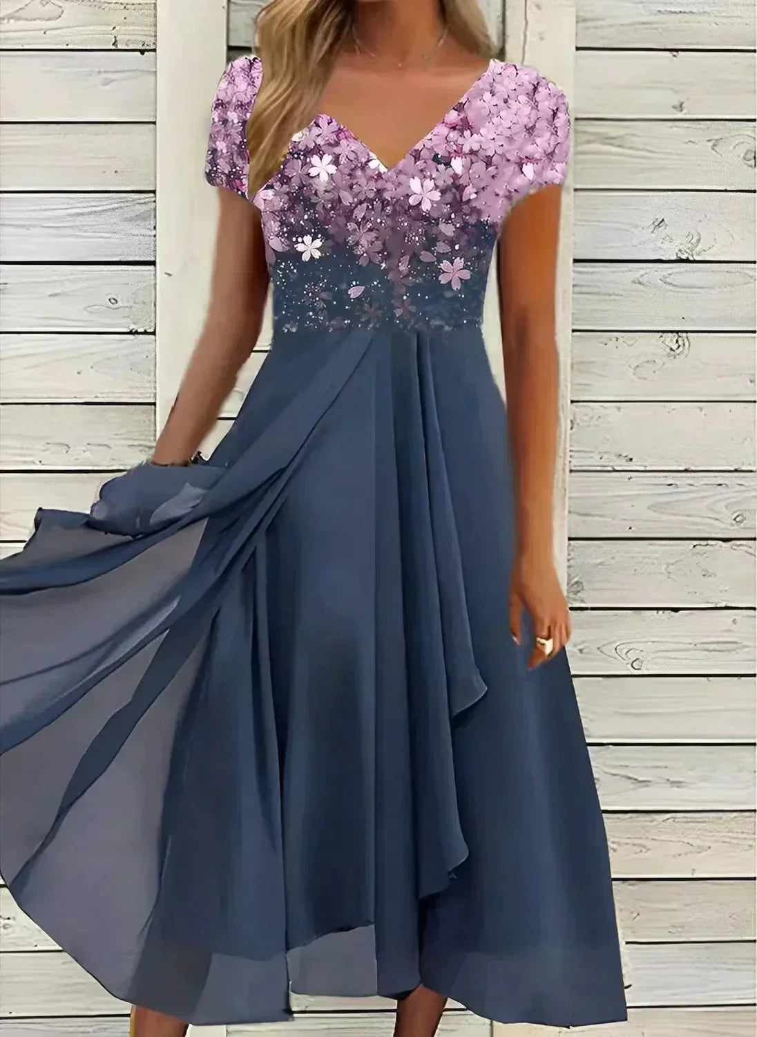 Damen Cocktail Festliches Kleid | Chiffon