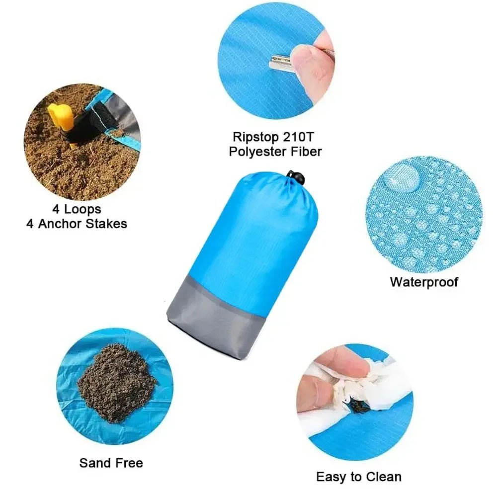 Extra große wasserdichte Outdoor-Stranddecke für Entspannung