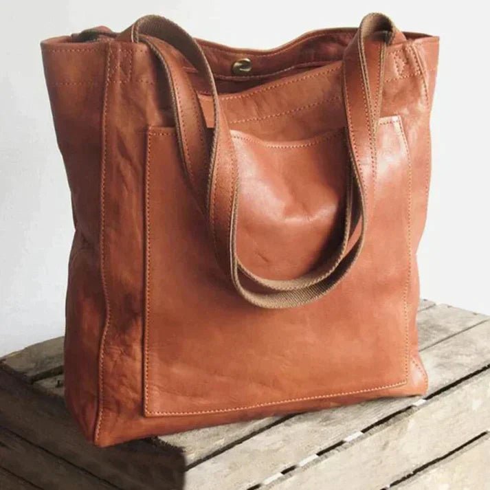 Damen Schultertasche aus weichem Kunstleder