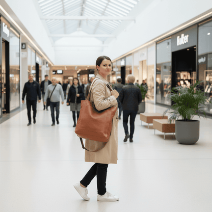 Damen Schultertasche aus weichem Kunstleder