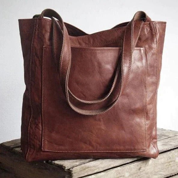 Damen Schultertasche aus weichem Kunstleder