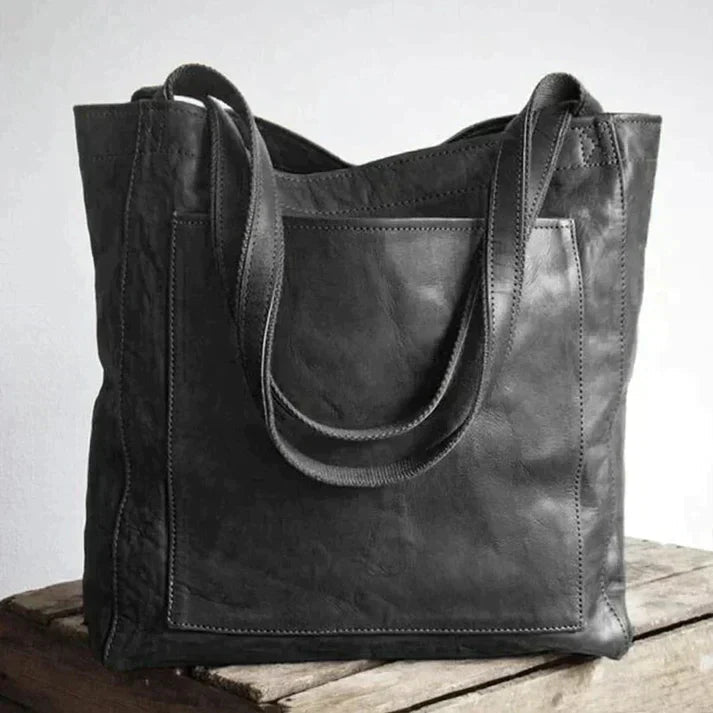 Damen Schultertasche aus weichem Kunstleder