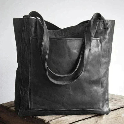 Damen Schultertasche aus weichem Kunstleder