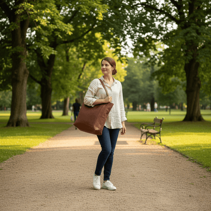 Damen Schultertasche aus weichem Kunstleder