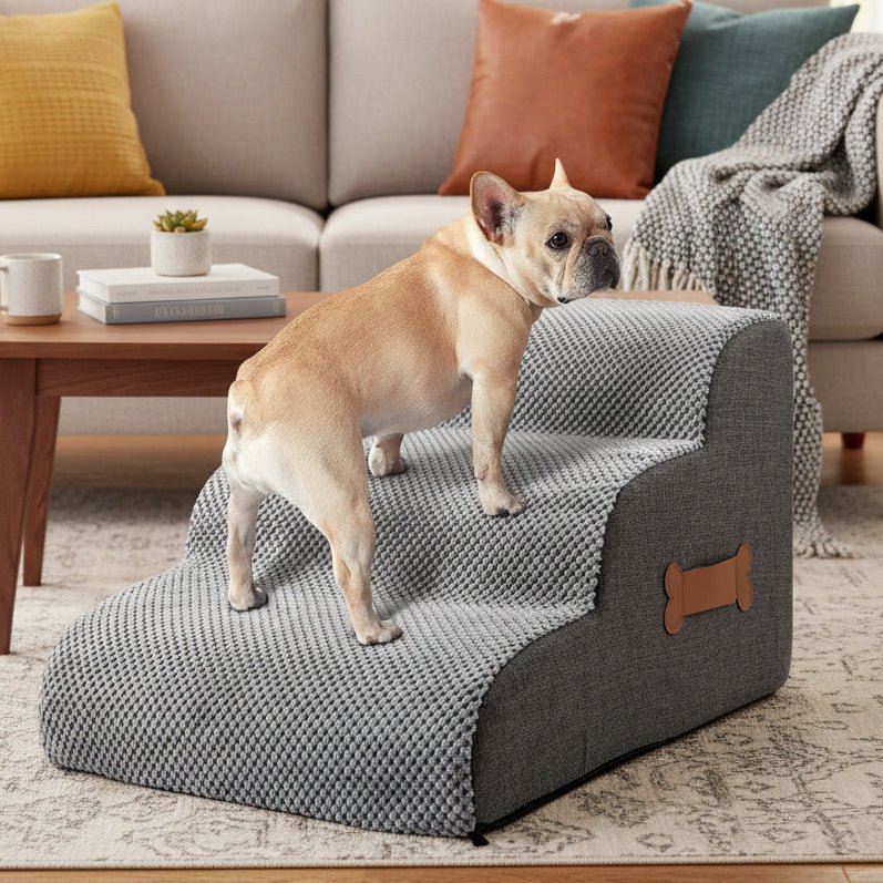 Weiche Hundetreppe für das Bett mit gelenkschonender Neigung