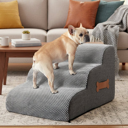 Weiche Hundetreppe für das Bett mit gelenkschonender Neigung