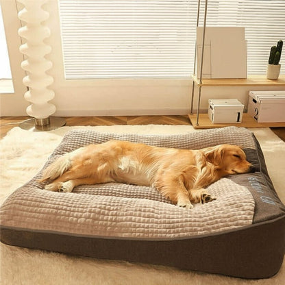 Großes, Kratzfestes Hundebett mit Orthopädischer Wirbelsäulenunterstützung
