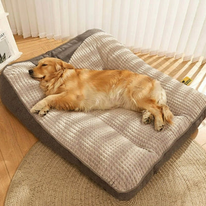 Großes, Kratzfestes Hundebett mit Orthopädischer Wirbelsäulenunterstützung