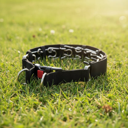 Hundeausbildung Prong-Halsband mit langlebigem Stahl und weichem Nylon-Schutz
