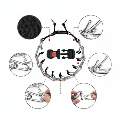 Hundeausbildung Prong-Halsband mit langlebigem Stahl und weichem Nylon-Schutz