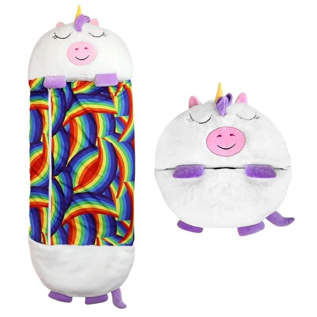 2-in-1 Plüschschlafsack mit Kuscheltier – Schlafsack für Kinder