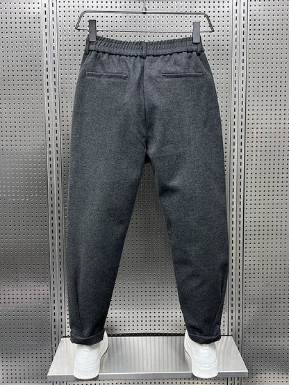 Herren Elegante Melange Hose | Lang