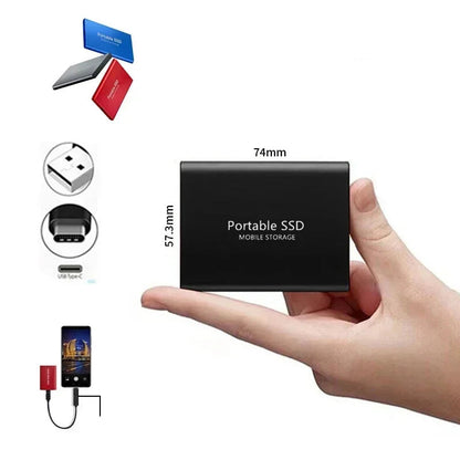 Ultra Externe SSD | USB 3.1 Typ-C | Geschwindigkeiten von bis zu 1000 MB/s | Erhältlich in 500 GB, 1 TB und 2 TB | Kompaktes und stoßfestes Design