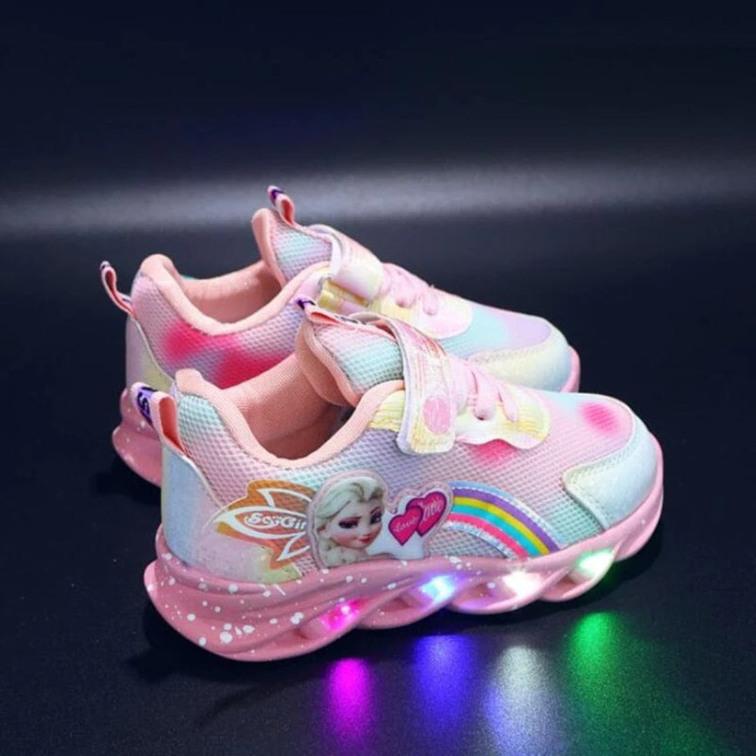 Leuchtende Prinzessinnen-Sneaker für Kinder mit LED-Design