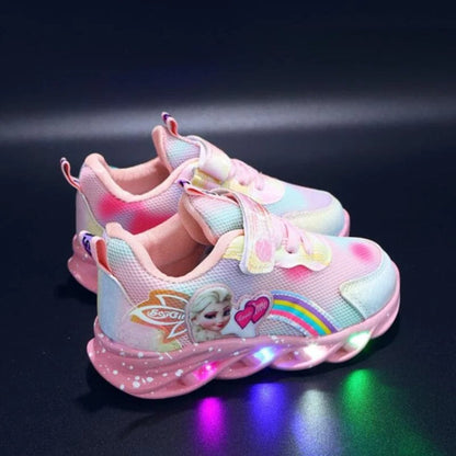 Leuchtende Prinzessinnen-Sneaker für Kinder mit LED-Design
