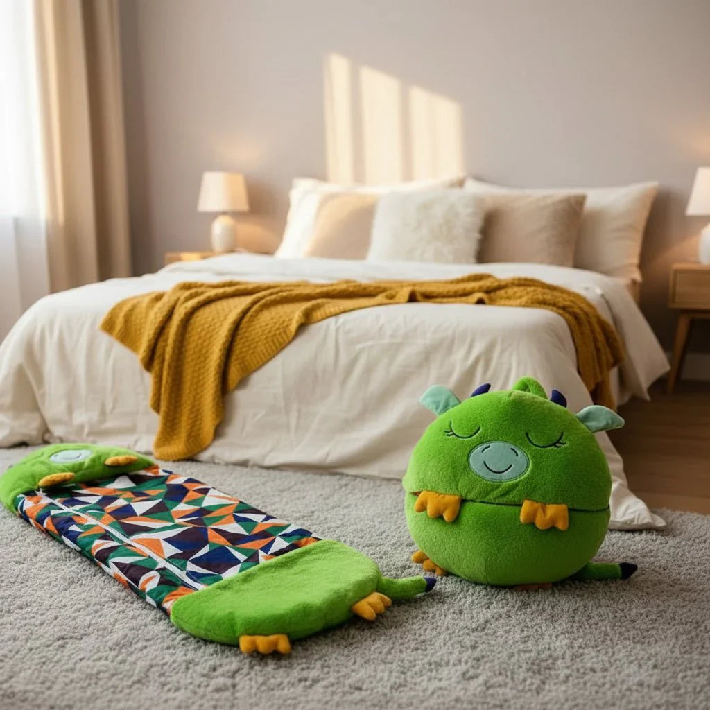 2-in-1 Plüschspielzeug Schlafsack für Kinder