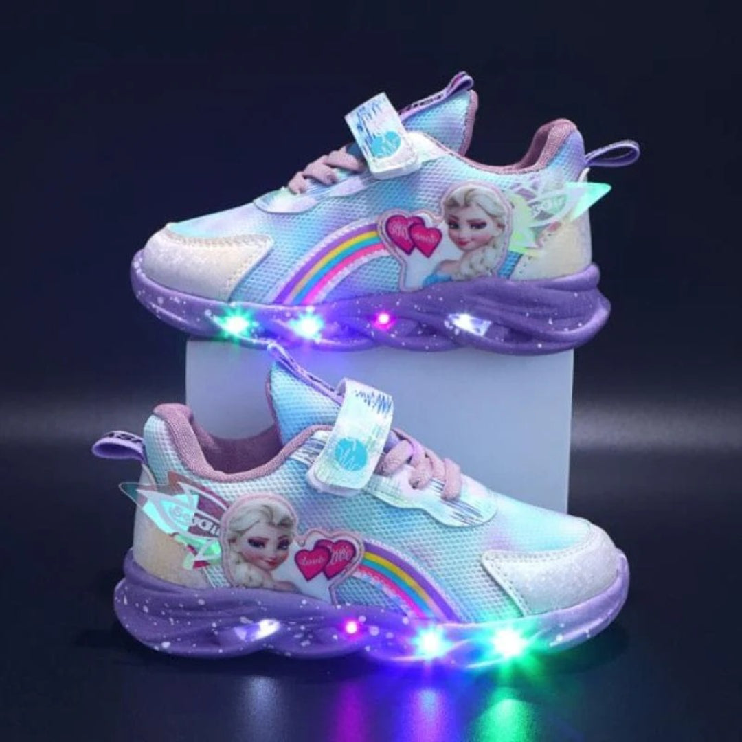 Leuchtende Prinzessinnen-Sneaker für Kinder mit LED-Design