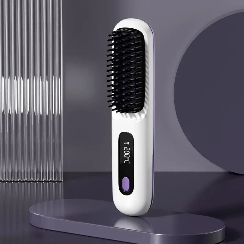 Drahtloser Haarglätter | USB-Ladung & LCD-Display | Keramik- & Ionentechnologie