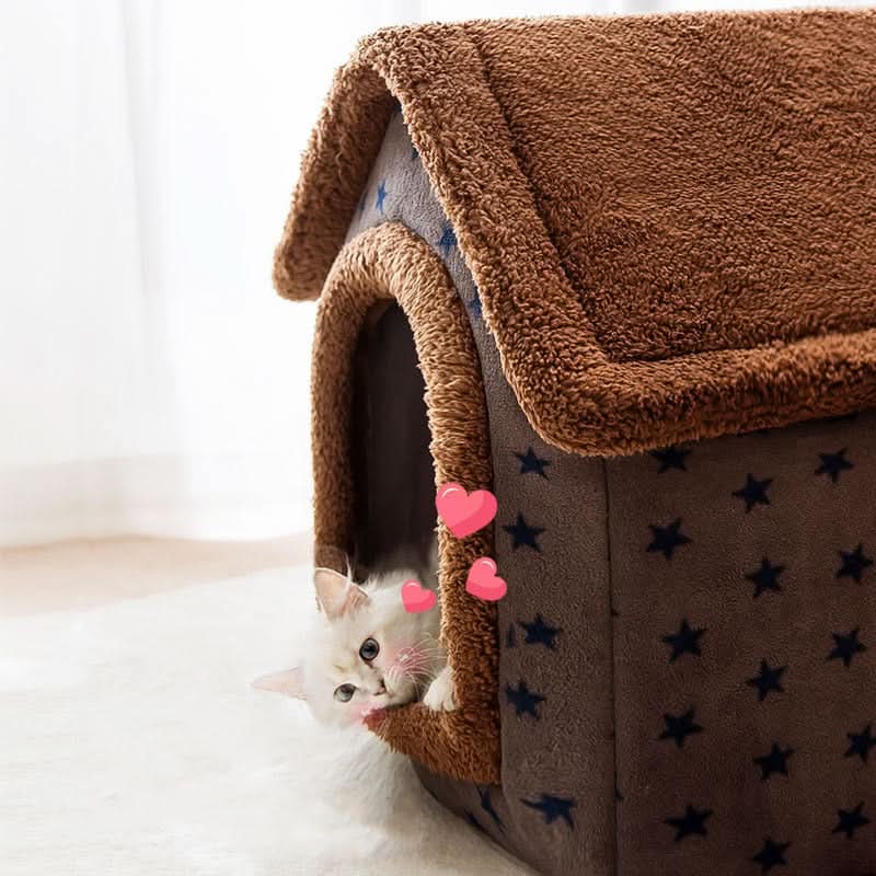 Gemütliches Haustierhaus für kleine Hunde und Katzen – Flauschiges und bequemes Design