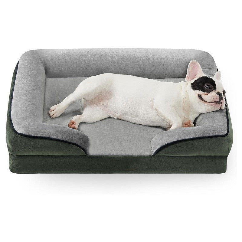 Orthopädisches Hundebett mit abnehmbarem Samtbezug