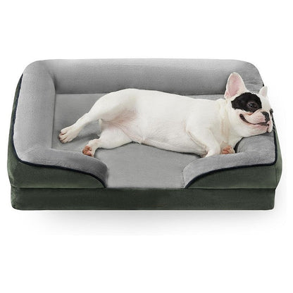 Orthopädisches Hundebett mit abnehmbarem Samtbezug