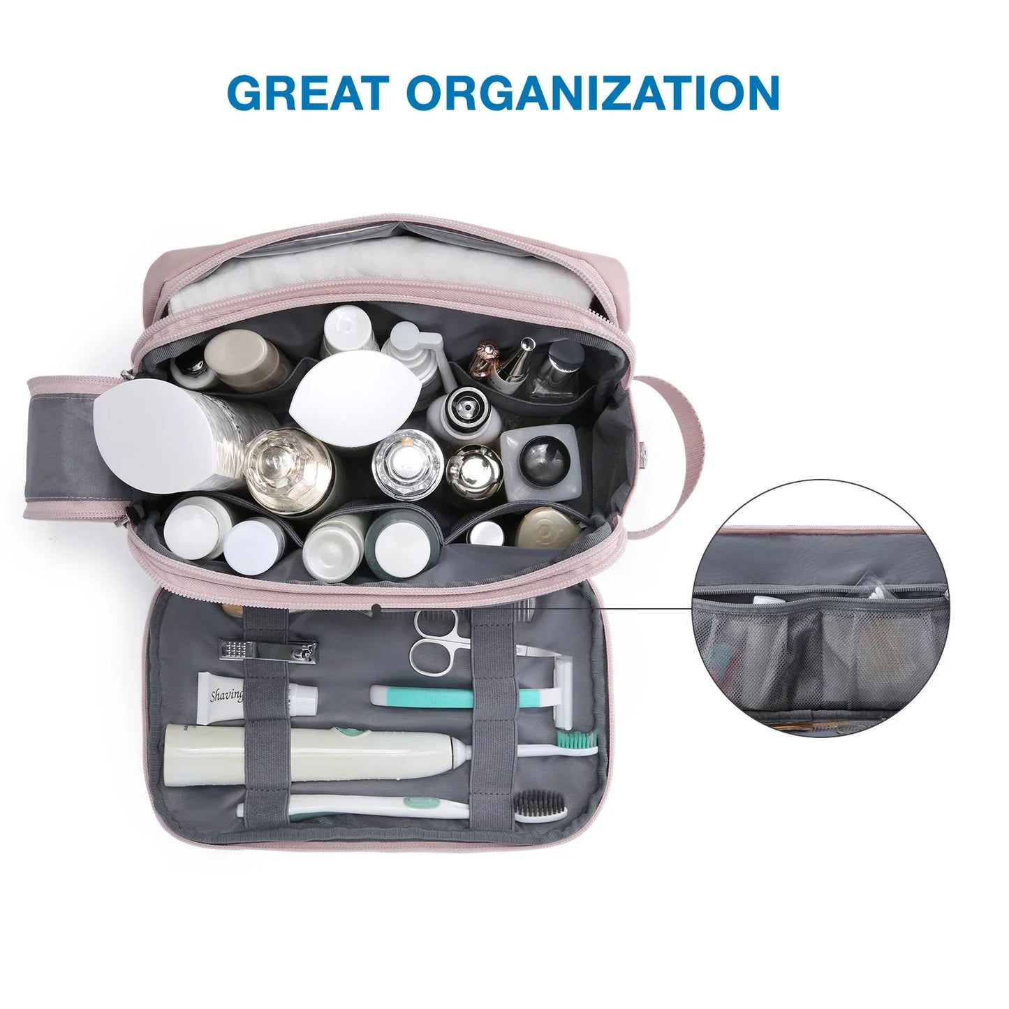 Wasserdichte Kosmetiktasche für Männer & Frauen | Leichte Kulturbeutel in S/M/L | Reiseaccessoire für Toilettenartikel & Make-up | Unisex Reiseorganizer
