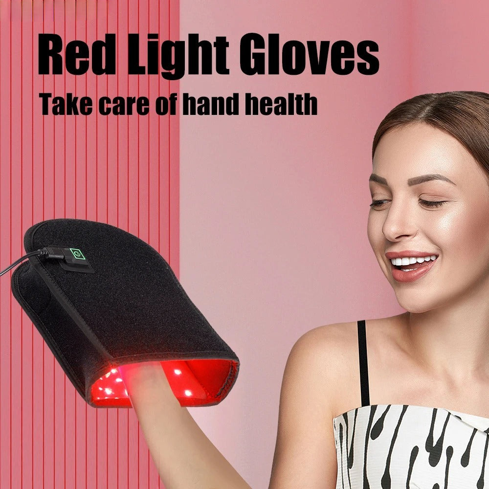 Rote Lichttherapie-Handschuh zur Linderung von Gelenkschmerzen