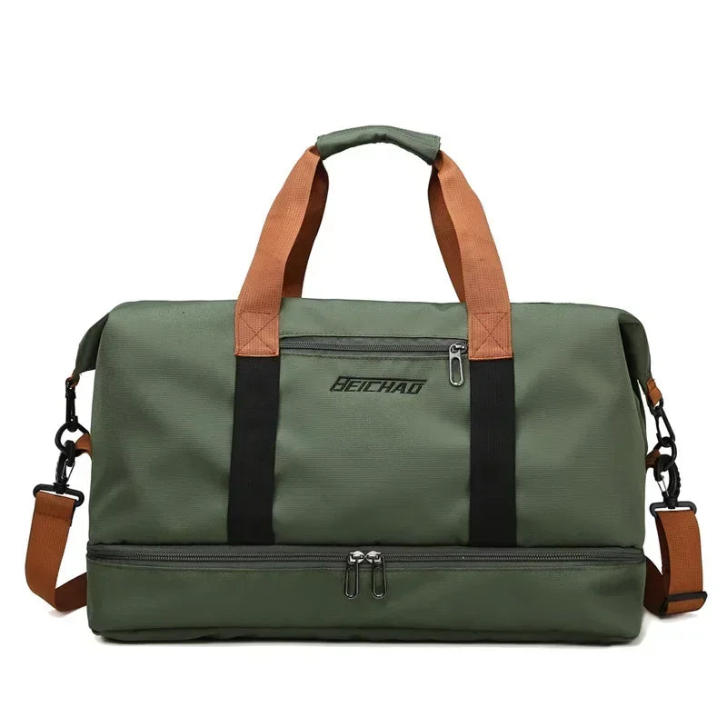 Fitness Reisetasche | Große Kapazität | Nass-Trocken-Trennung | Hand- und Schultertasche für Frauen