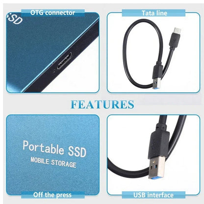Ultra Externe SSD | USB 3.1 Typ-C | Geschwindigkeiten von bis zu 1000 MB/s | Erhältlich in 500 GB, 1 TB und 2 TB | Kompaktes und stoßfestes Design