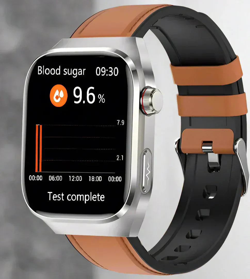 Smartwatch zur Blutzuckerüberwachung, ECG, Harnsäuremessung, Bluetooth-Konnektivität