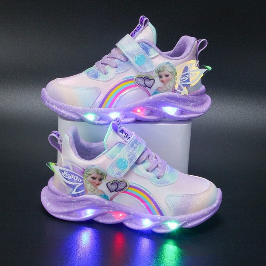 Leuchtende Prinzessinnen-Sneaker für Kinder mit LED-Design