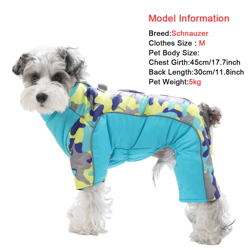 Wärmende & Wasserdichte Winterjacke für Hunde mit Reflektierenden Streifen