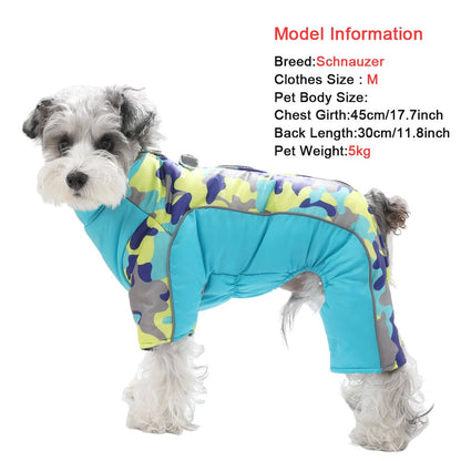 Wärmende & Wasserdichte Winterjacke für Hunde mit Reflektierenden Streifen
