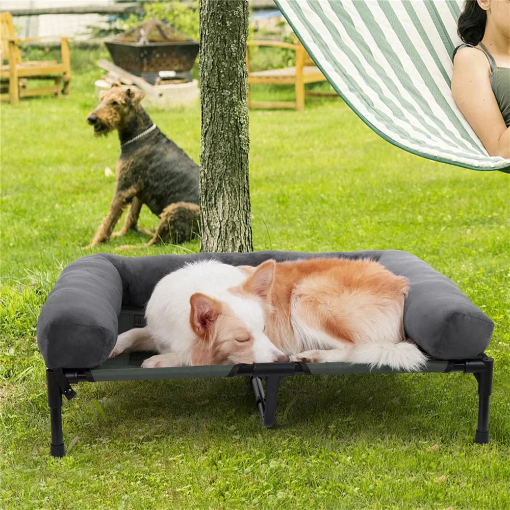 Erhöhtes Hundebett für Garten- und Außenbereich